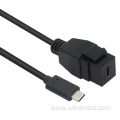 USB-3.1 Male to Female Panel Mount insert adapter